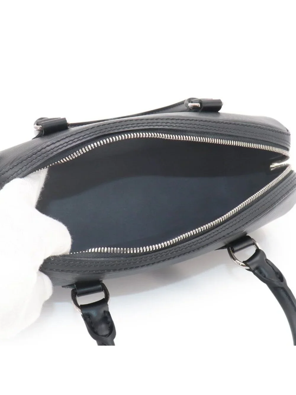Louis Vuitton Epi Jasmine Hand Bag Leather Noir Black Silver